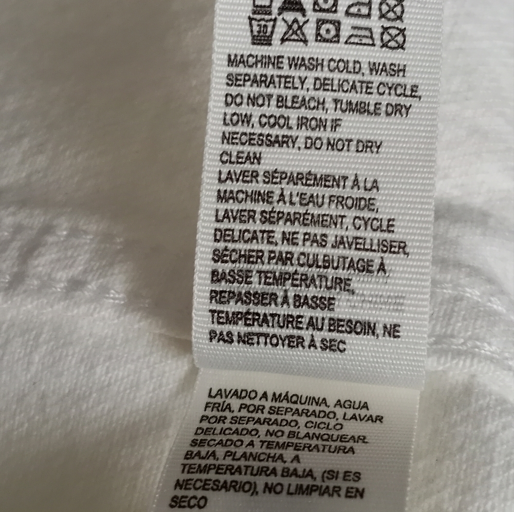 Lucky Brand white jean jacket with Designer embellishments LV size SP B9 - Picture 11 of 13